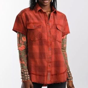 Free People Flower Flannel